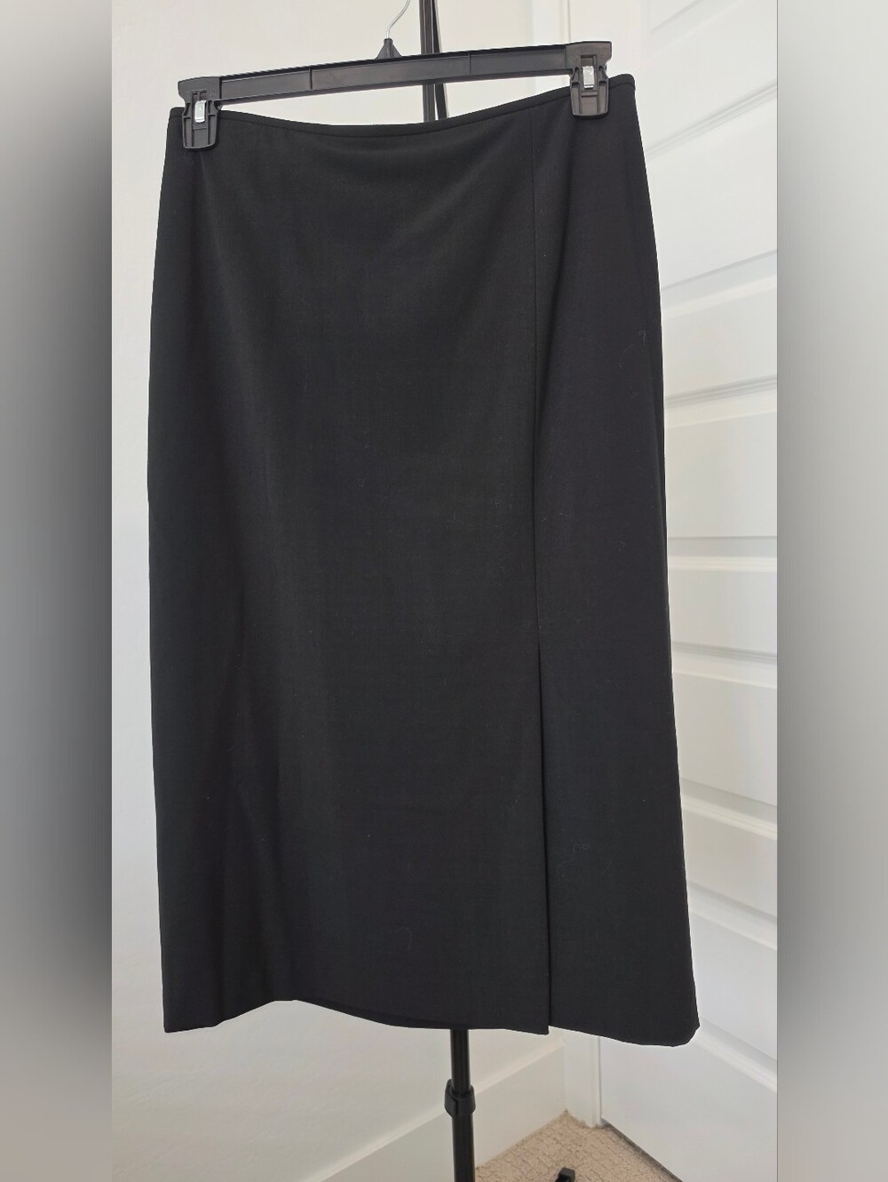 NWT Preston & York Black Front Slit Midi Pencil Skirt Professional Women's Sz 8